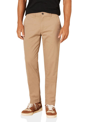 Amazon Essentials Men's Athletic-Fit Casual Stretch Chino Pant (Available in Big & Tall), Mushroom Brown, 36W x 32L