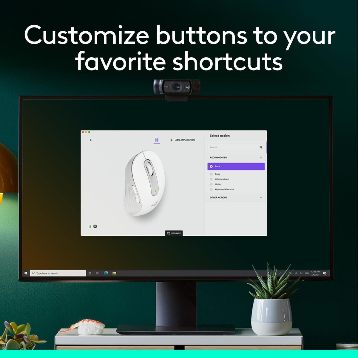 Logitech Wireless Mouse Signature M650 - Small to Medium Sized Hands, Right Handed, 2-Year Battery, Silent Clicks, Customizable Buttons, Bluetooth, PC/Mac/Chromebook - Off White