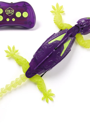 HEX BOTS Glow-in-The-Dark Gecko, Rechargeable Remote Control Robot Kids Toys, Climbs up Walls for Prank Toys & Games, RC Robot for Boys & Girls Ages 4 & Up