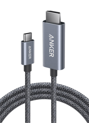 Anker HDMI Cable, 4K@60Hz Ultra-Fast Nylon-Braided USB C to HDMI Cord with Advanced Shielding, Thunderbolt 5/4/3, for MacBook, iPad, iPhone, HD TV, and More (6FT,Black)