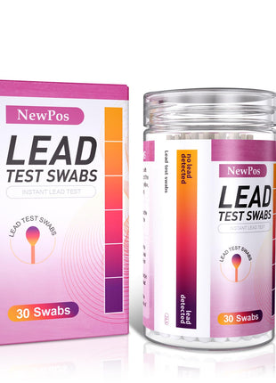 NewPos Lead Test Kit: 30 Swabs Accurately Formulated Lead Paint Test Kit Testing for Dishes Paint Cups Ceramics Toy and All Surfaces - Results in 30 Seconds Lead Detector