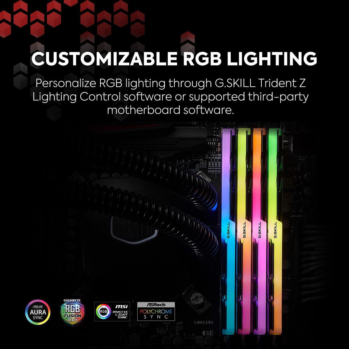 G.SKILL Trident Z RGB Series (XMP) DDR4 RAM 32GB (2x16GB) 3200MT/s CL16-18-18-38 1.35V Intel AMD Desktop Computer Memory UDIMM (F4-3200C16D-32GTZR)