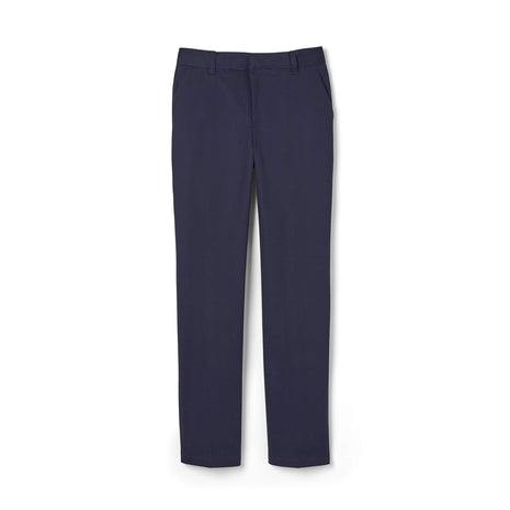 French Toast Boys' Relaxed Fit Twill Pant with Adjustable Waist in Standard Slim and Husky, Navy Blue, 6