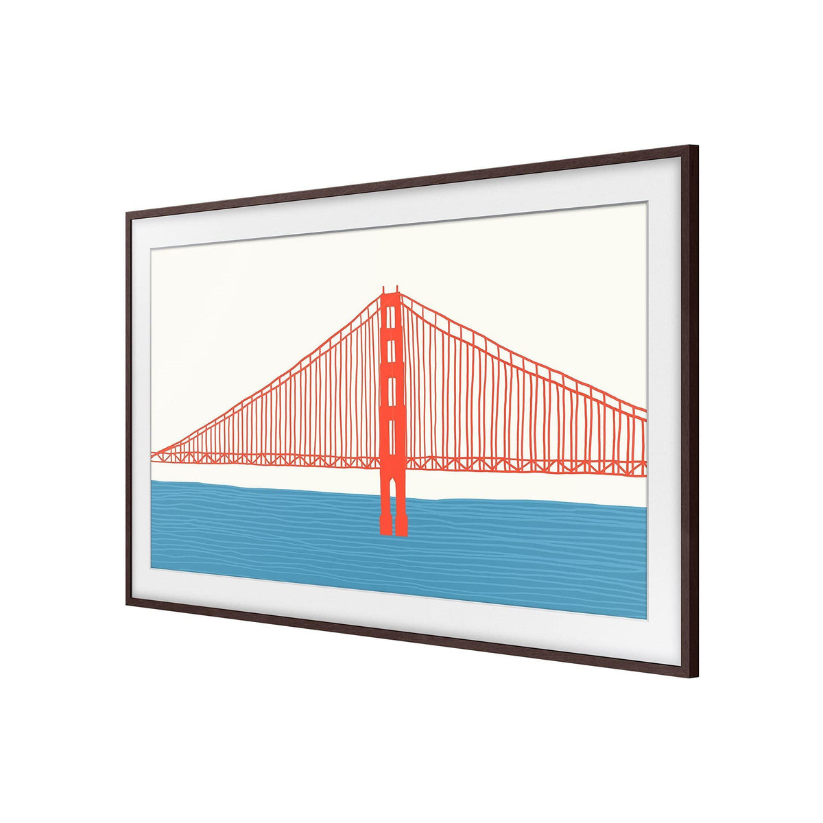Samsung 43-inch The Frame Customizable Bezel Modern Brown (VG-SCFA43BWBZA, 2021 Model)