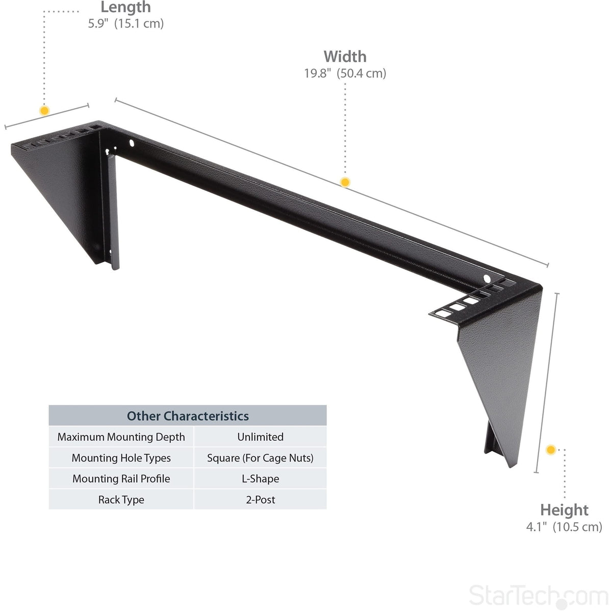 StarTech.com 2U Vertical Wall Mount Patch Panel Bracket - Steel Rack Mount Bracket w/Hardware for 19" Network, Server and Data Equipment , TAA (RK219WALLV)