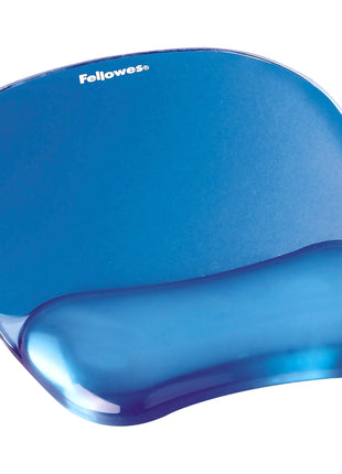 Fellowes Crystals Gel Mouse Pad Wrist Rest - Blue (91141)