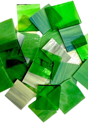 System 96 Coe 96 Fusing Glass - 1.5LB Scraps - Options (Green Tone)
