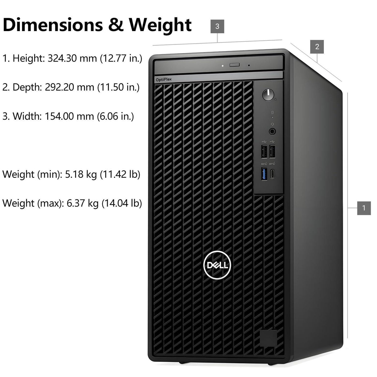 Dell OptiPlex 7020 Desktop Computer, 7000 Tower Dekstop PC, Intel Hexa-Core i5-12500 (Beat i7-11700), 32GB DDR5 RAM, 1TB PCIe SSD, DVDRW, USB WiFi Adapter, RJ-45, HDMI, DisplayPort, Windows 11 Pro