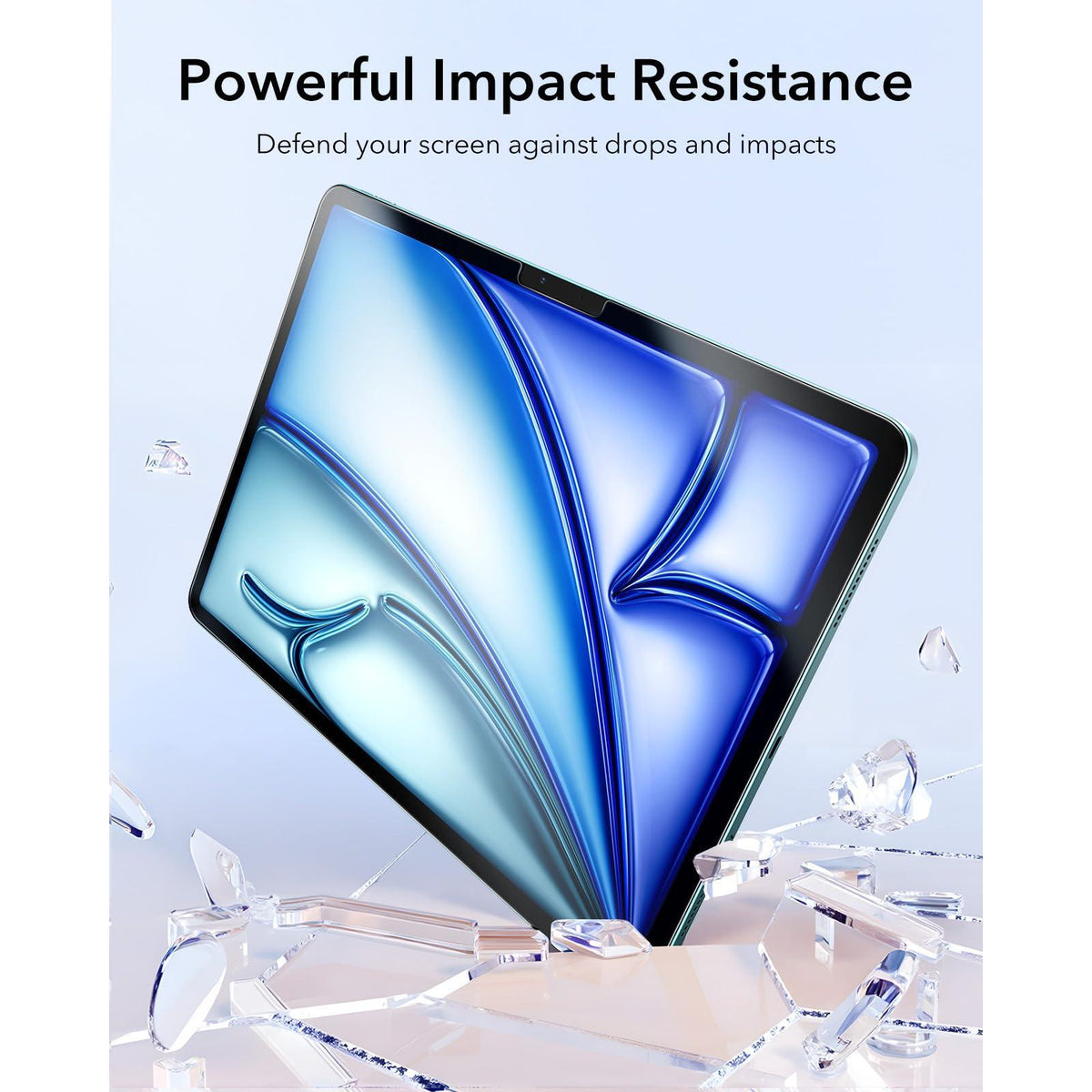 ESR 2 Pack Paper-Feel Screen Protectors for iPad Air 11 Inch M3/M2 (7th/6th Generation, 2025/2024), Write and Draw Like on Paper, 9H Tempered Glass, Matte Writing Film with Alignment Frame, Anti-Glare