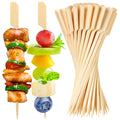 200PCS Bamboo Skewers for Appetizers, [6 Inch] Long Cocktail Picks Fancy Toothpicks for Appetizers, Flat Paddle Wooden Skewers Food Sticks for Party Drinks Fruit BBQ, Charcuterie Boards Accessories
