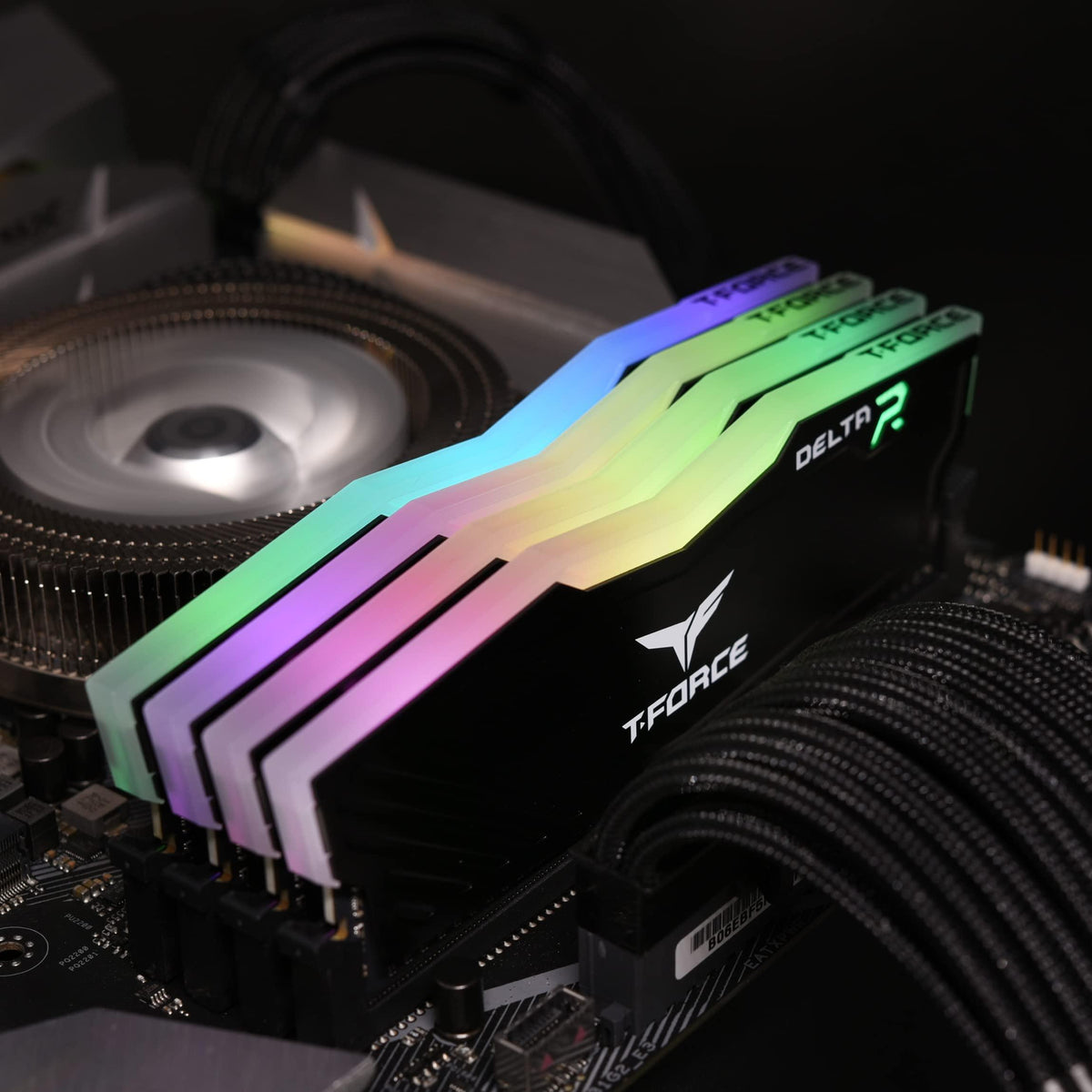 TEAMGROUP T-Force Delta RGB DDR4 16GB (2x8GB) 3600MHz (PC4-28800) CL18 Desktop Gaming Memory Module Ram TF3D416G3600HC18JDC01 - Black