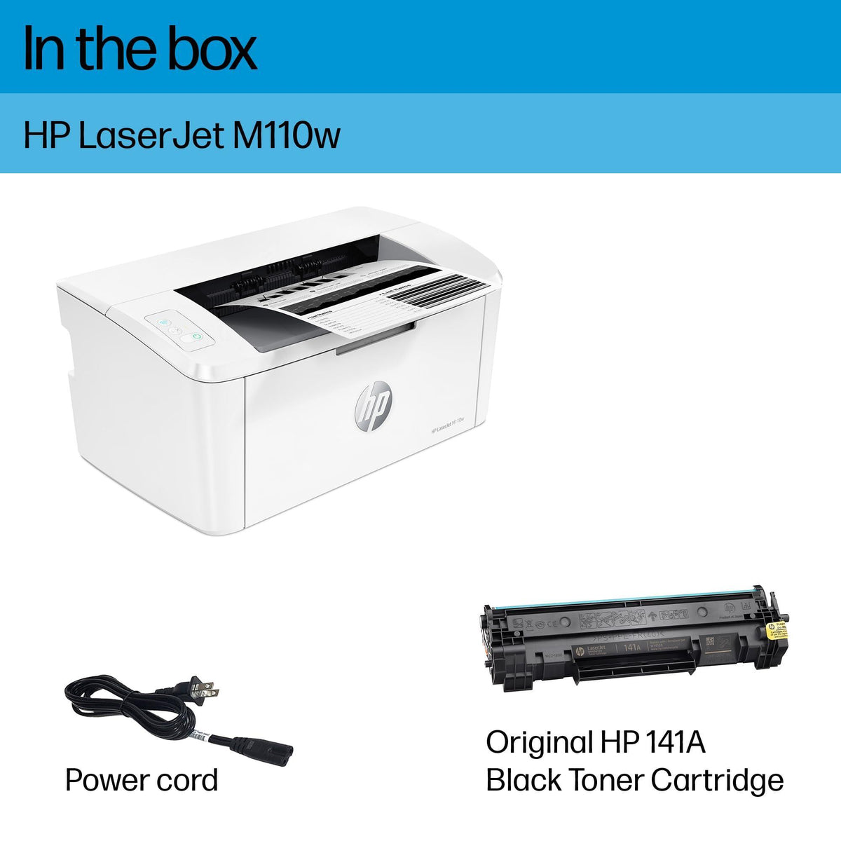 HP LaserJet M110w Wireless Black & White Printer, Print, Fast speeds, Easy setup, Mobile printing, Best for small teams