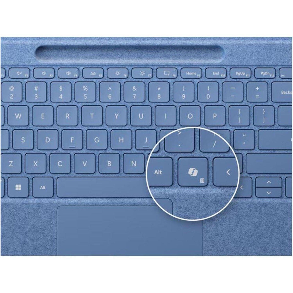 Microsoft Surface Pro Flex Keyboard with Slim Pen Bundle, 2-in-1 Alcantara keyboard for Surface Pro Copilot+ (11th Edition), Pro 9 and 8, Windows 11 Copilot+ PC, Sapphire