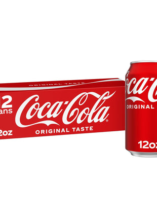Coca-Cola Soda Soft Drink Fridge Pack Cans, 12 fl oz, 12 Pack | Carbonated drink with classic cola flavor