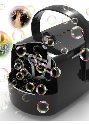 Durable Bubble Machine for Party: 3 Power Modes for Non-Stop Fun - 18000+ Bubbles Per Minute High Output 30 Mins Bubbles per Refill - Kids Safe Auto-Stop for Outdoor Backyard Birthday