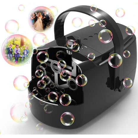 Durable Bubble Machine for Party: 3 Power Modes for Non-Stop Fun - 18000+ Bubbles Per Minute High Output 30 Mins Bubbles per Refill - Kids Safe Auto-Stop for Outdoor Backyard Birthday
