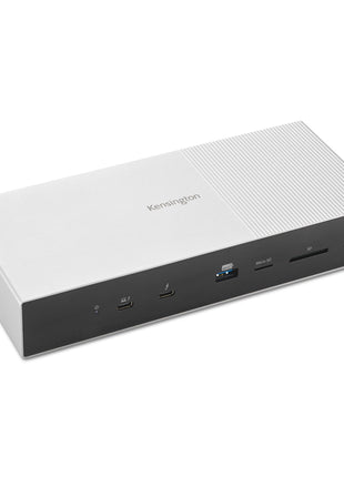 Kensington SD5000T5 Thunderbolt 5 Docking Station (K35201NA) Silver | Dual 6K at 60Hz displays, 140W power delivery, compatible with MacBook M1-M5 and Windows Thunderbolt 5 laptops