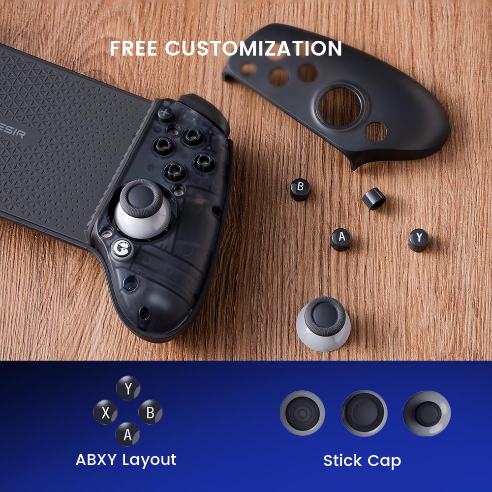 GameSir G8 Plus Bluetooth Mobile Game Controller for Switch & iOS & Android & Tablets, Wireless Gamepad with Hall Effect Joysticks/Hall Trigger, Play Minecraft, Genshin Impact, Call of Duty Mobile