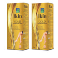 Ikin Gold Hair Remover Cream For Normal Skin - Bikini Hair Removal Cream For Women & Girls | (Pack of 2 (60gm X 2))