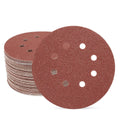 SUPBICCO 5 Inch 8 Hole Sanding Discs Hook and Loop, 50 PCS 60 Grit Round Sand Paper Disc, Aluminum Oxide Sandpaper Pads for Random Orbital Sander
