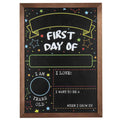 First Day Last Day of School Chalkboard Double Sided Sign with Frame - 14inch x 10inch
