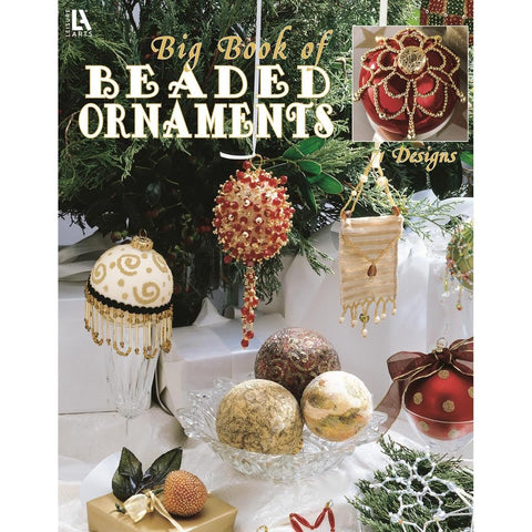 Leisure Arts Big Book of Beaded Ornaments - 71 Christmas Decoration Patterns for Beginners to Advanced, DIY Holiday Ornament Projects, 60-Page Craft Instruction Book