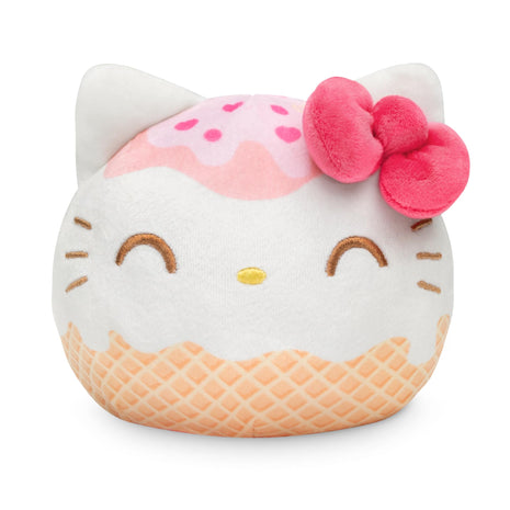 TeeTurtle Reversible Sanrio Hello Kitty Plushie 4-Inch Ice Cream Two-Sided Flip Plush Toy with Embroidered Details - Cute Mini Collectible Plush for Kids, Teens, and Adults