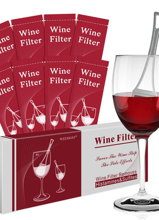 Wine Wand Sulfite Purifier: Wine Filters Remover Histamines Sulfite - Reduce Headaches Alleviate & Sensitivities(pack of 8)