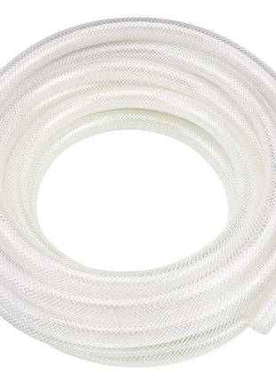 3/8 inch ID x 25 Ft High Pressure Braided Clear PVC Vinyl Tubing Flexible Vinyl Tube, Heavy Duty Reinforced Hose Tubing, BPA Free and Non Toxic