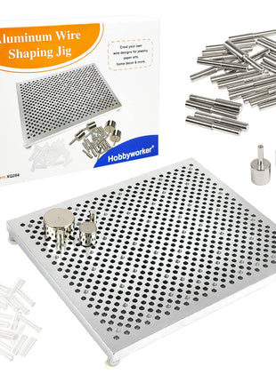 hobbyworker Wire Bending Jig with 30 Metal pegs for Jewelry Making Tools | Wire Wrapping Tool