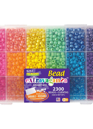 Beadery B6262 The Sparkles Pony Bead Box - approximately 2300 beads