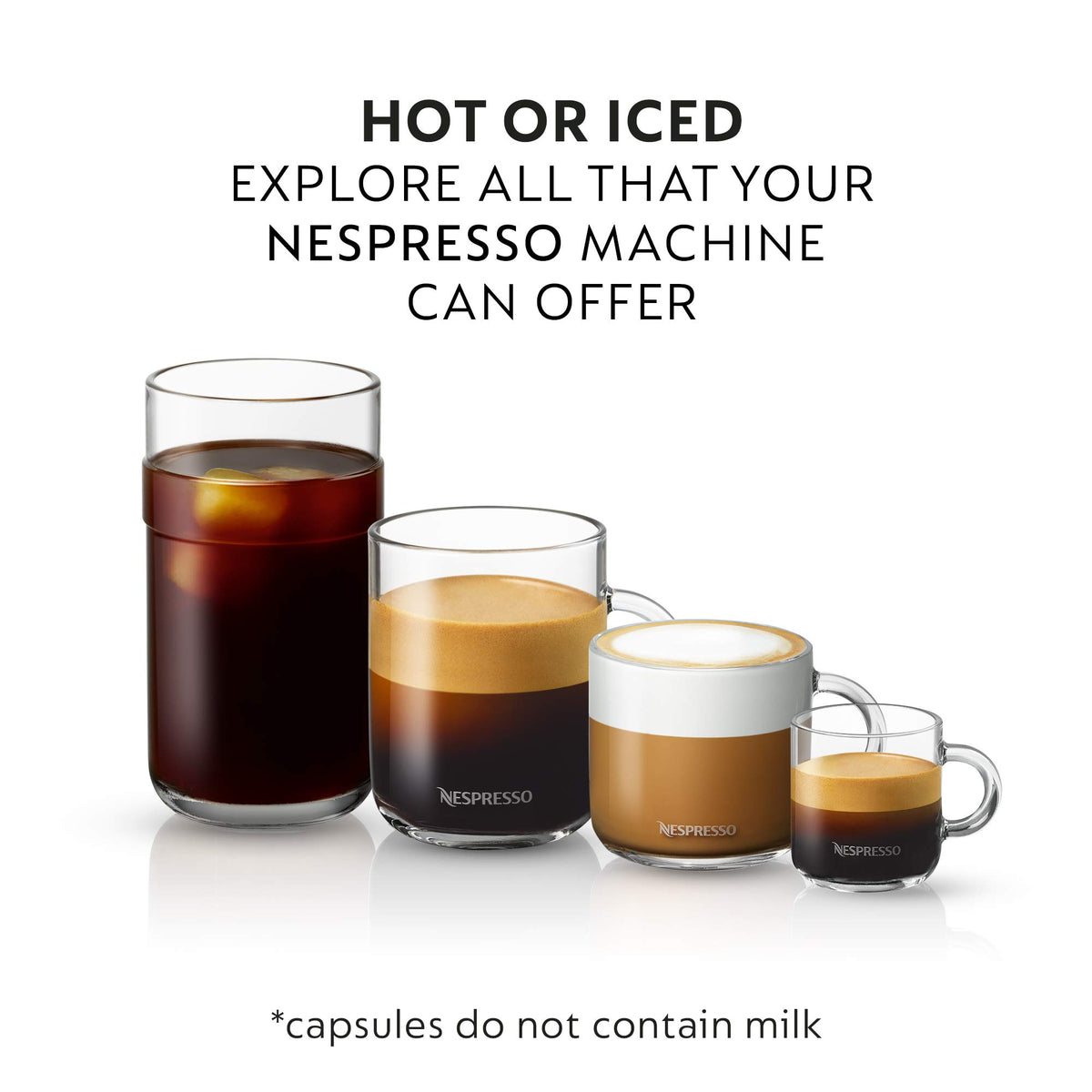 Nespresso Capsules Vertuo, Melozio Decaffeinato, Medium Roast Espresso, 30-Count Coffee Pods, Brews 7.8 oz.