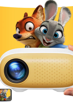 ARTSEA Mini Portable Projector for iPhone - HD 1080P Support Pico Movie Projector to Watch Cartoon, Phone Projector Compatible with HDMI, USB, TV Stick, Laptop, iOS and Android