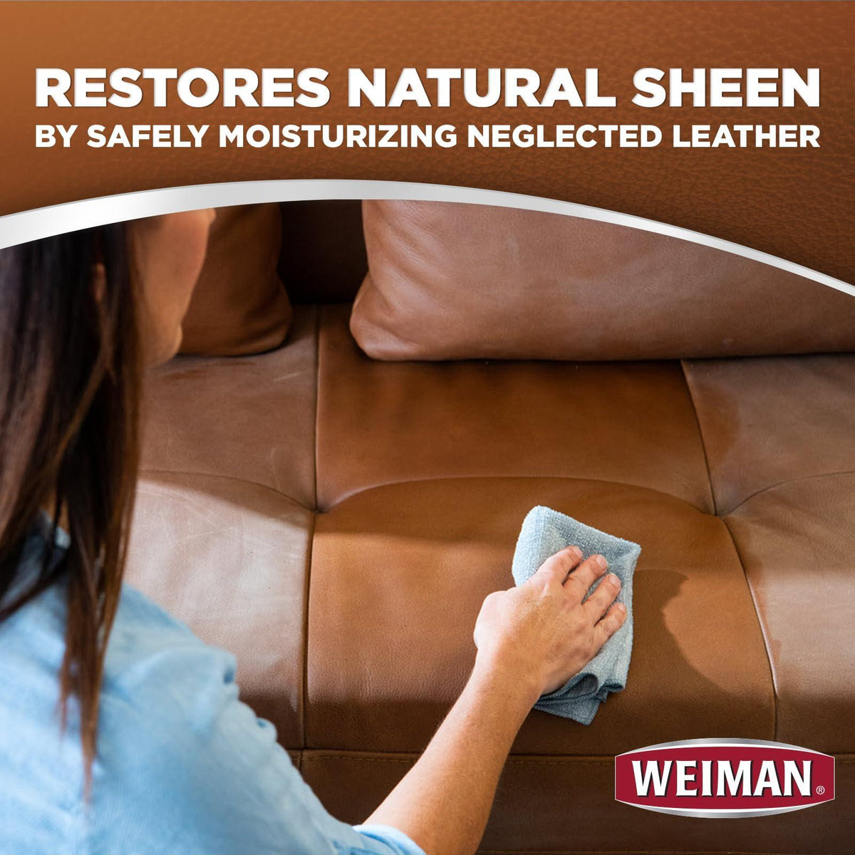 Weiman Leather Cleaner Wipes - Clean Condition UV Protection Help Prevent Cracking or Fading of Furniture, Car Interior, Couch, and Shoes, 2 Pack with Microfiber Cloth