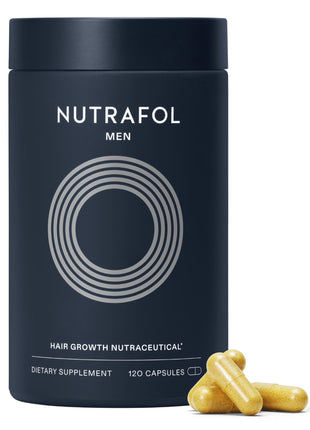 Nutrafol Men's Hair Growth Supplements, Clinically Tested for Visibly Thicker Hair and Scalp Coverage, Dermatologist Recommended - 1 Month Supply