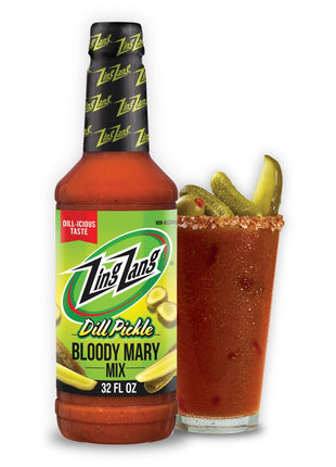 Zing Zang Dill Pickle Bloody Mary Mix, Non-Alcoholic Cocktail Mixer, 32 Fl Oz Bottle (Pack of 1)