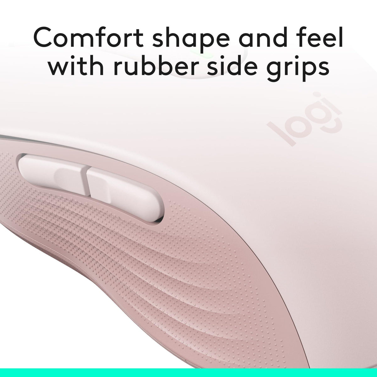 Logitech Wireless Mouse Signature M650- Small Hands, 2-Year Battery, Silent Clicks, Customizable Buttons, Bluetooth, PC/Mac/Chromebook - Rose, Right-Handed, Small-Medium