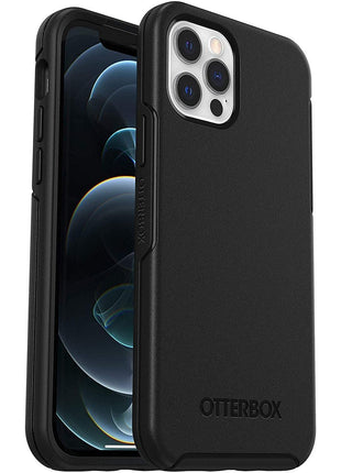 OtterBox Symmetry Case for iPhone 12 / iPhone 12 Pro, Shockproof, Drop Proof, Protective Thin Case, 3X Tested to Military Standard, Antimicrobial Protection, Black