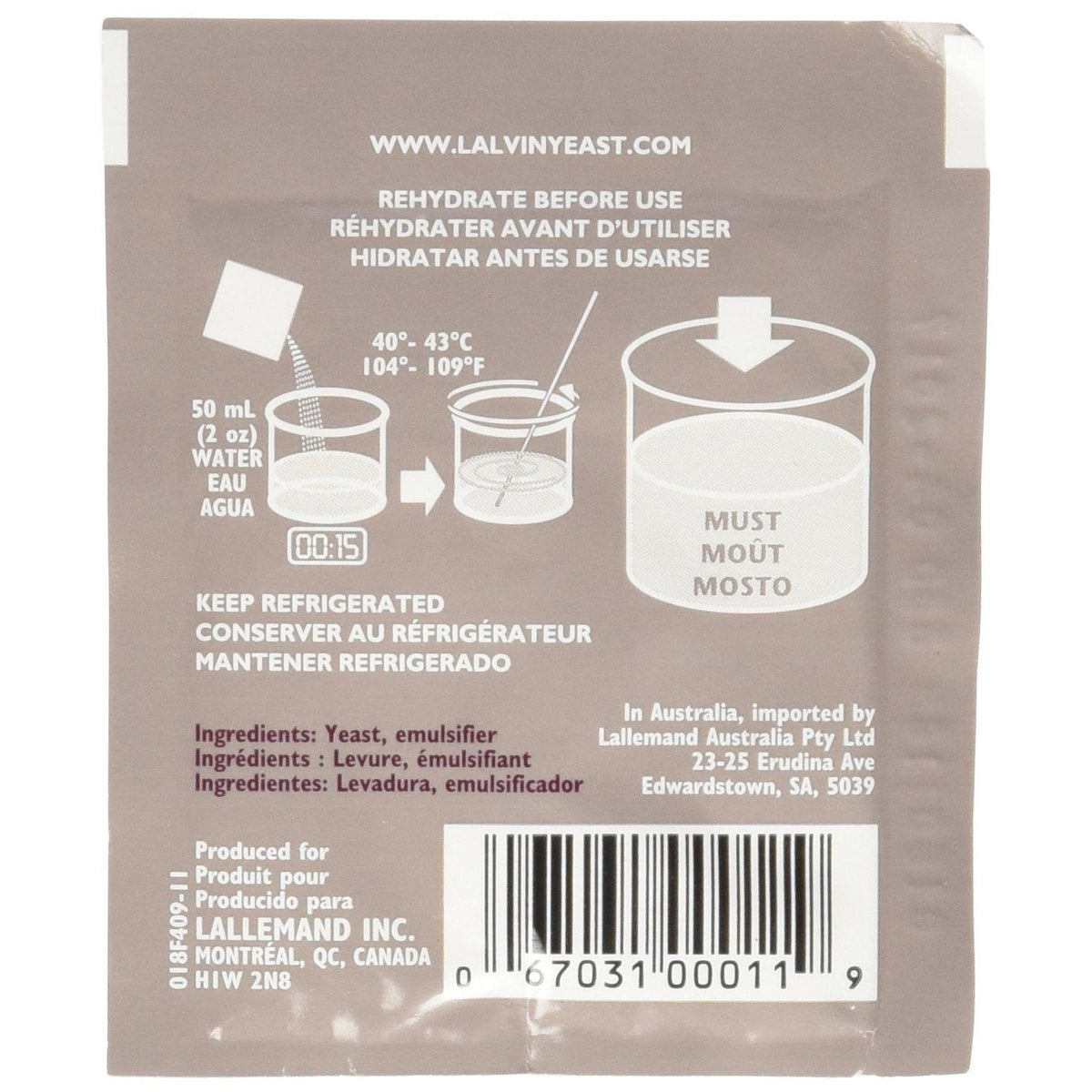 Lalvin Wine Yeast EC-1118 10pk