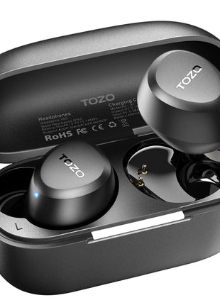 TOZO A1 Wireless Earbuds Bluetooth 5.3 Light Weight in Ear Headphones | IPX5 Waterproof, 2 Mics for AI Calls, Immersive Premium Sound Bass Ear buds with Charging Case, 32 Presets EQ via TOZO App
