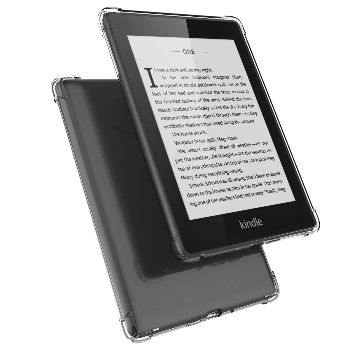SFFINE Clear Case Compatible for 6.8" Kindle Paperwhite 11th Generation 2021 and Paperwhite Signature Edition,Thin Slim Lightweight Scratch Proof Silicone Rubber TPU Cover (Transparent)