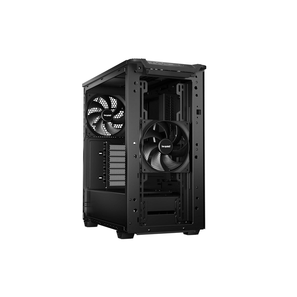 be quiet! Pure Base 501 Black PC case | 2 Preinstalled Quiet Fans | Mid Case | USB 3.2 Gen | Airflow | BGW74