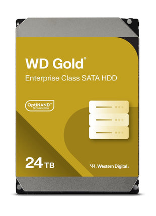 Western Digital 24TB WD Gold Enterprise Class SATA Internal Hard Drive HDD - 7200 RPM, SATA 6 Gb/s, 512 MB Cache, 3.5 inch - WD242KRYZ