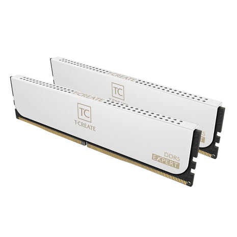 TEAMGROUP T-Create Expert CL30 Overclocking 10L DDR5 32GB Kit (2 x 16GB) 6000MHz (PC5-48000) Intel XMP 3.0 & AMD EXPO Compatible Desktop Memory Module Ram White - CTCWD532G6000HC30DC01