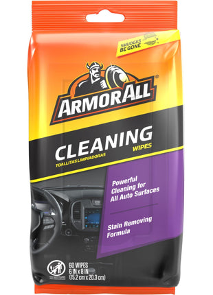 Armor All Car Interior Cleaner Wipes, Interior Cleaning Wipes for Cars, Trucks, Motorcycles, 60 Each