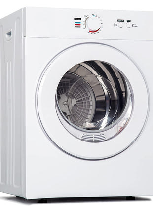 Euhomy Compact Dryer 1.8 cu. ft. Portable Clothes Dryers with Exhaust Duct with Stainless Steel Liner Four Function Small Dryer Machine, Suitable for Apartments, Dorm, RVs, White