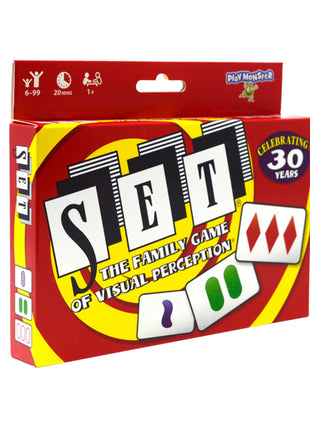 SET Enterprises SET - The Family Card Game of Visual Perception - Race to Find The Matches, For Ages 8+,81 Cards, Rules included | Award Winning, Family Game Night, Travel Games, Playing Cards Screen-Free