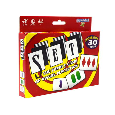SET Enterprises SET - The Family Card Game of Visual Perception - Race to Find The Matches, For Ages 8+,81 Cards, Rules included | Award Winning, Family Game Night, Travel Games, Playing Cards Screen-Free
