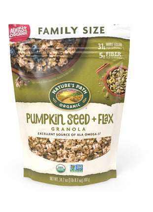 Nature's Path Organic Pumpkin Seed + Flax Granola, 24.7 oz (Pack of 1), Non-GMO
