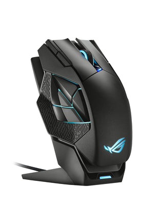 ASUS ROG Spatha X Wireless Gaming Mouse MMO/MOBA Design, 12 Programmable Buttons, Right-Handed, 168g, Dual-Mode (Wired/2.4GHz), 19K DPI, up to 67Hr Battery, Magnetic Charging Dock, PC/Mac Support